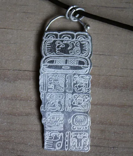 Calendario maya, dije cuenta larga maya en plata