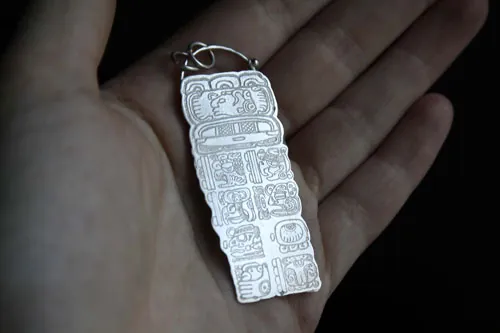 Calendario maya, dije cuenta larga maya en plata