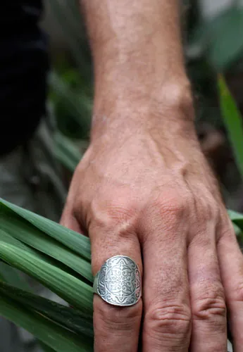 Cassius, anillo sello escudo medieval en plata