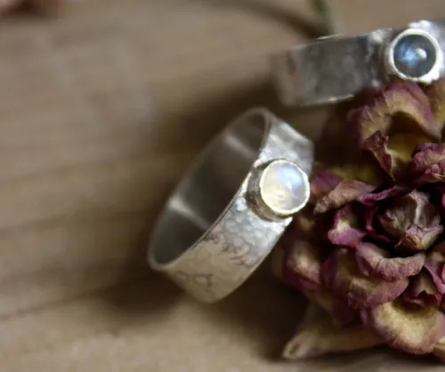Catch my Soul, anillo de promesa en plata, labradorita y labradorita blanca