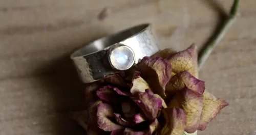 Catch my Soul, anillo de promesa en plata, labradorita y labradorita blanca