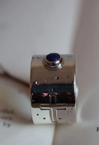Certidumbre, anillo de fe en plata y lapislázuli