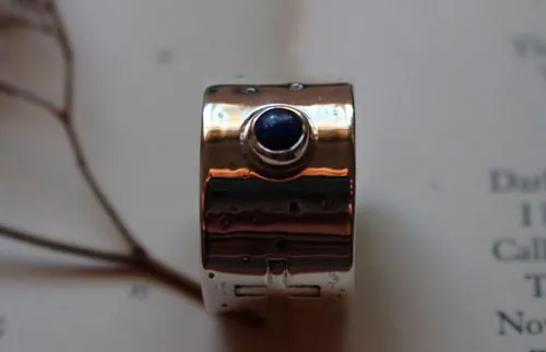 Certidumbre, anillo de fe en plata y lapislázuli