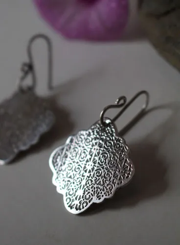 Cibeles, aretes arabesco griego en plata