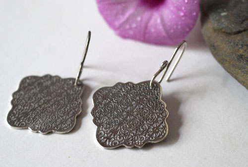 Cibeles, aretes arabesco griego en plata