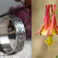 Colombina, anillo flor en plata