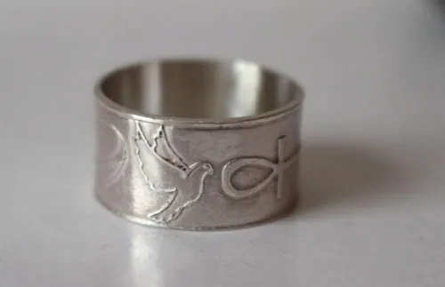 Convicción, anillo símbolos personales en plata
