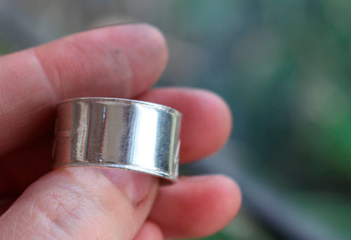 Convicción, anillo símbolos personales en plata