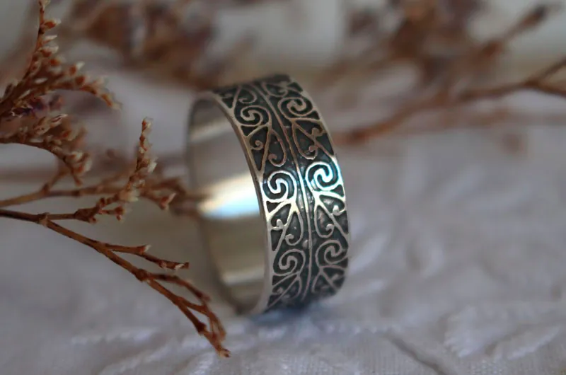Corazón de vida, anillo maorí manuah en plata