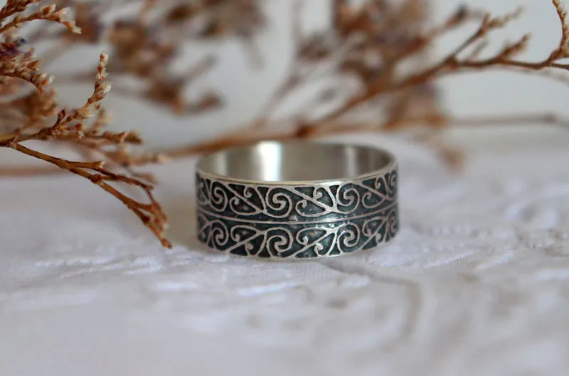 Corazón de vida, anillo maorí manuah en plata