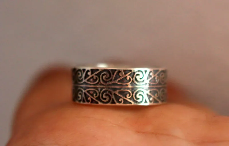 Corazón de vida, anillo maorí manuah en plata