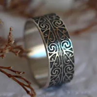 Corazón de vida, anillo maorí manuah en plata