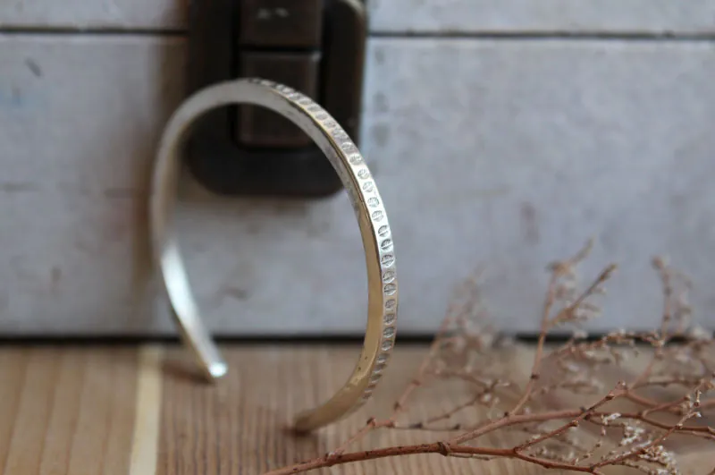Corona de hojas, pulsera botánica en plata