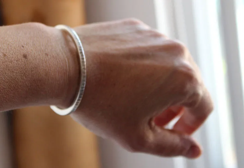 Corona de hojas, pulsera botánica en plata