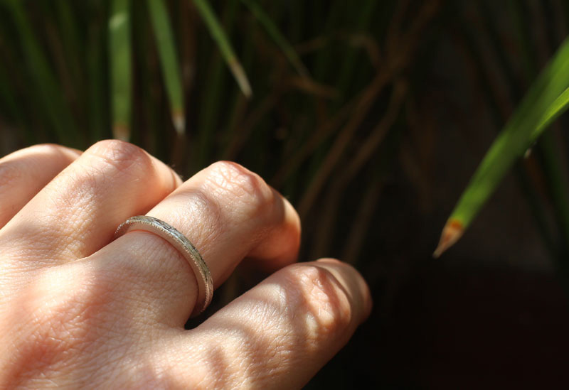 Corteza de hamadríade, anillo árbol griego en plata