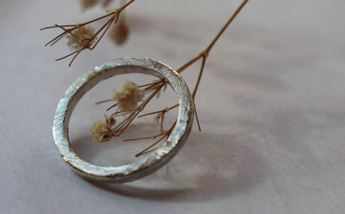 Corteza de hamadríade, anillo árbol griego en plata