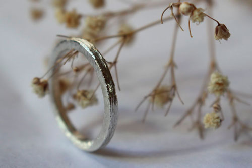 Corteza de hamadríade, anillo árbol griego en plata