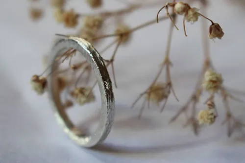 Corteza de hamadríade, anillo árbol griego en plata