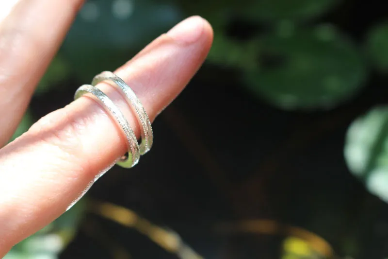 Corteza de hamadríade, anillo árbol griego en plata