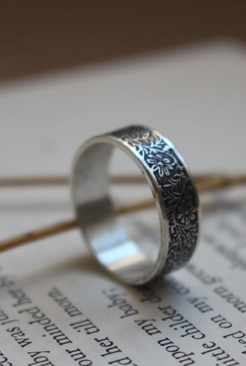 Cosmos, anillo flor de plata