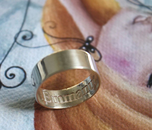 De promesa, anillo emoción en plata