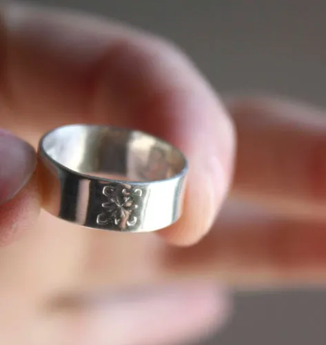 De promesa, anillo emoción en plata