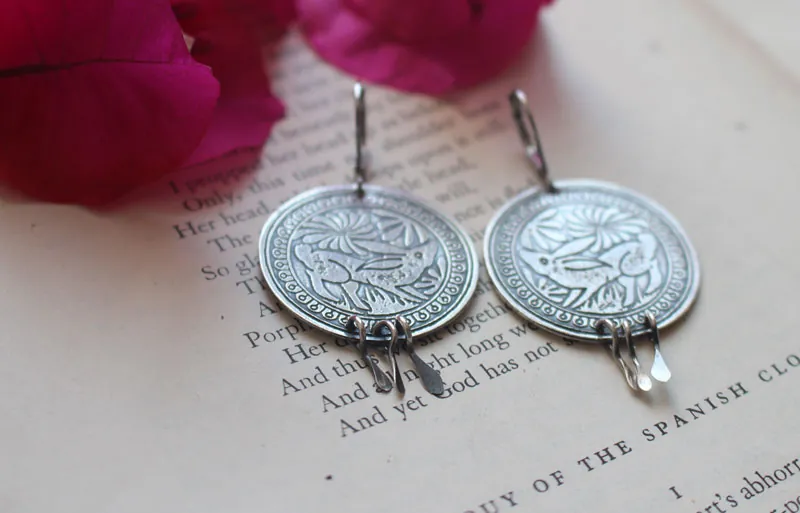 Diag, aretes conejo mexicano en plata
