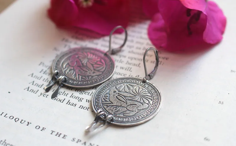 Diag, aretes conejo mexicano en plata