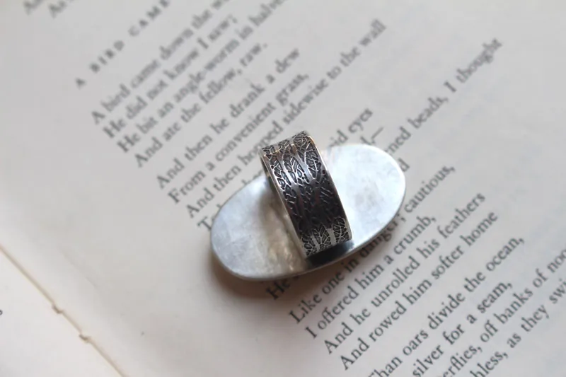 El aliento de la tierra, anillo Madre Tierra en plata y jaspe abejorro