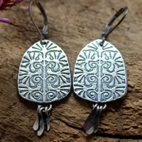 El árbol de la vida, aretes árbol y pájaros en plata