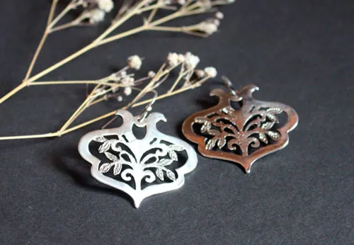 El árbol sagrado, aretes árbol de la vida en plata