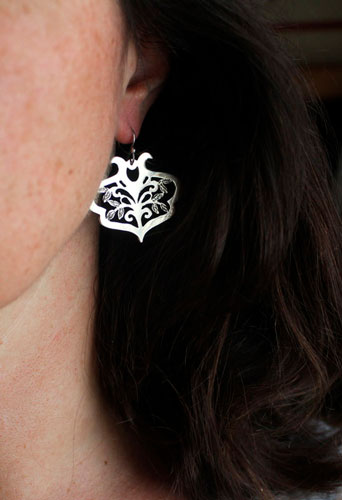 El árbol sagrado, aretes árbol de la vida en plata