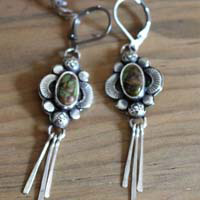 El canto de las luciérnagas-turquesa, aretes luz nocturna en plata y turquesa