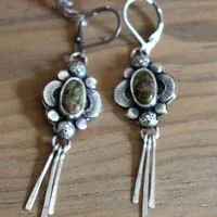 El canto de las luciérnagas-turquesa, aretes luz nocturna en plata y turquesa