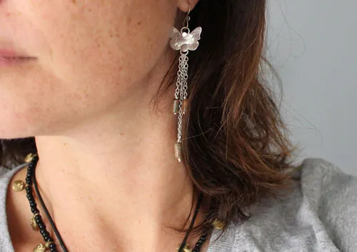 El efecto mariposa, aretes ciencia e interacción en plata y unakita
