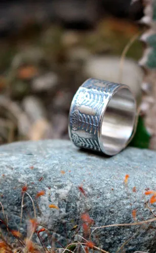 El encaje de la reina Ana, anillo flor de umbela en plata