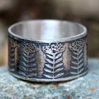El encaje de la reina Ana, anillo flor de umbela en plata