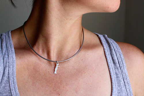 El Principito, dije silueta del cuento de Saint-Exupéry en plata