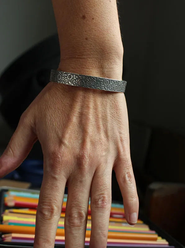 El sabor de las granadas, pulsera botánica en plata
