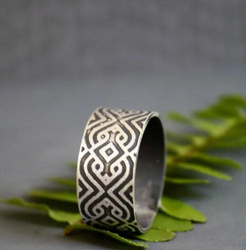 El sello del sultán, anillo arabesco oriental en plata