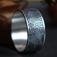 El viento, anillo elemento aire en plata