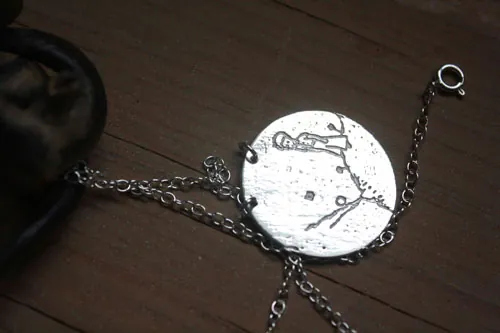 El volcán del Principito, collar las emociones según Saint-Exupéry en plata