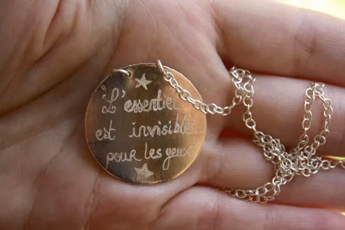 El volcán del Principito, collar las emociones según Saint-Exupéry en plata