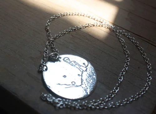 El volcán del Principito, collar las emociones según Saint-Exupéry en plata