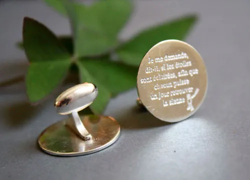 Encontrar su estrella, gemelos cita de El Principito en plata