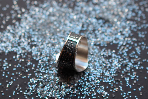 Eres polvo de estrellas, anillo estrellas de la Vía Láctea en plata