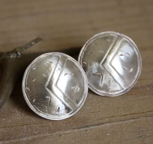 Escudo espartano, gemelos hoplitas griegos de Esparta en plata