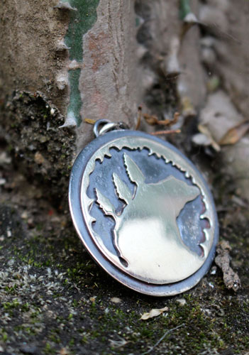 Estoy en casa en cualquier lugar donde estoy contigo, collar oso en plata