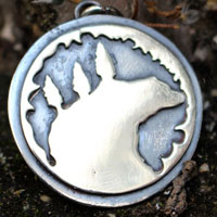 Estoy en casa en cualquier lugar donde estoy contigo, collar oso en plata