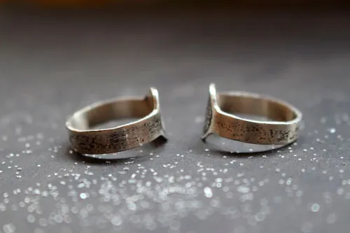 Fase de la luna, anillo lunar personalizable en plata
